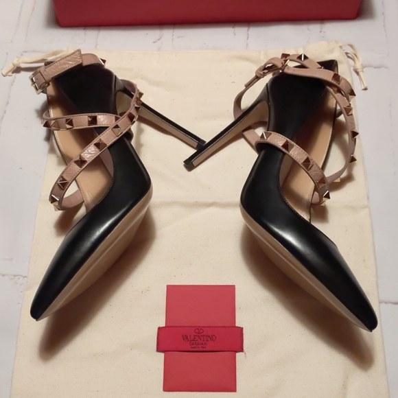 🆕 VALENTINO GARAVANI Rockstud Studwrap Pumps - Picture 8 of 13